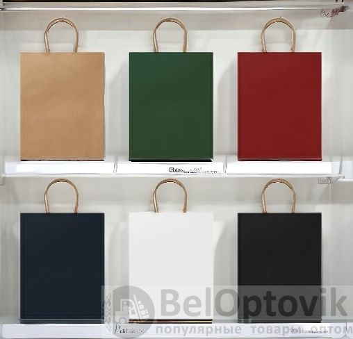 Пакет бумажный подарочный с ручками (23х22х9 см.)